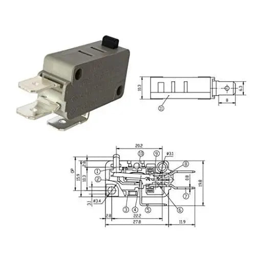 EXP480 Microwave Door Switch (NC - NO) Normally Closed / Open Parts-O-Matic