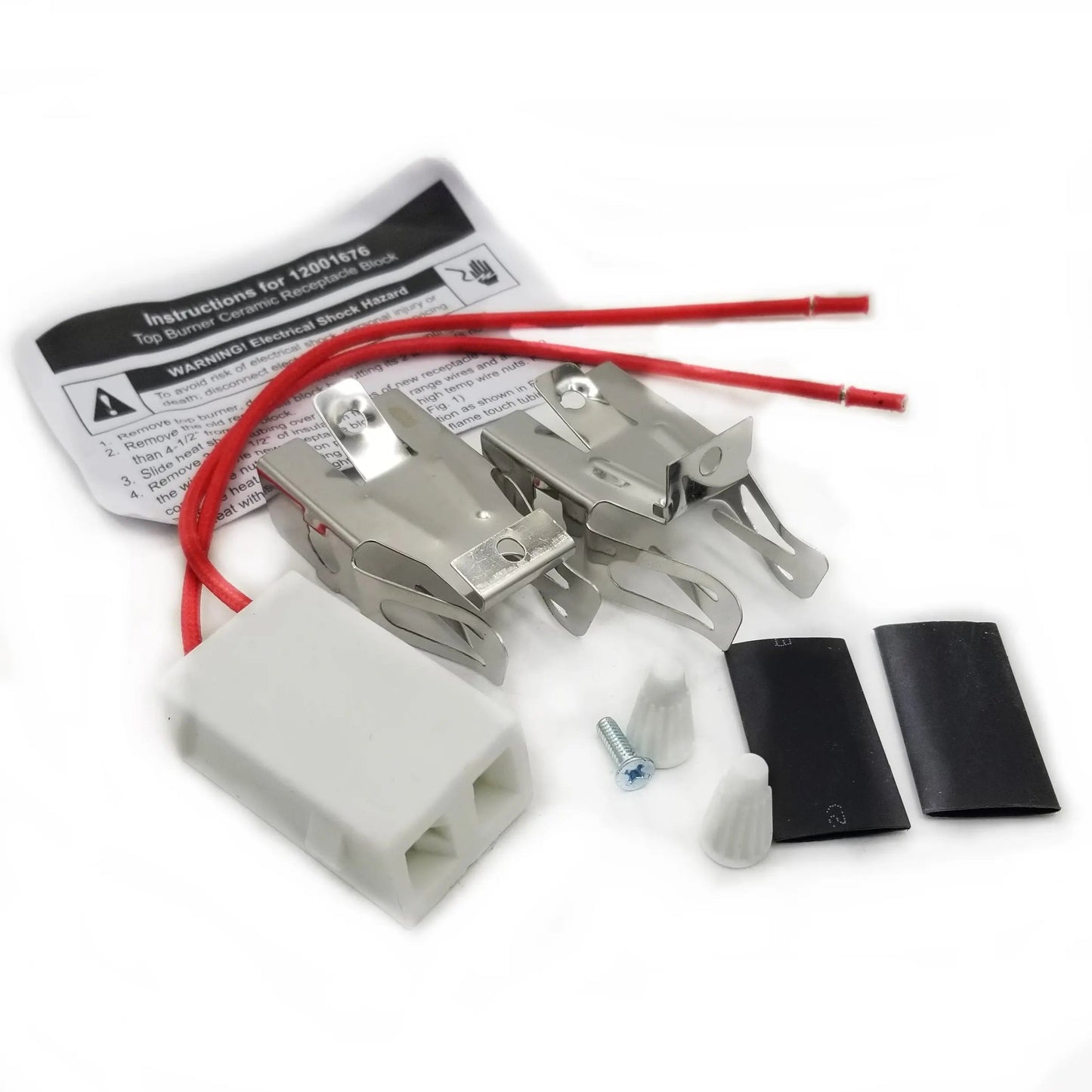 (4 Pack) ERP 12001676 Surface Burner Receptacle Exact Replacement Parts