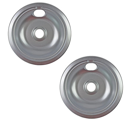 (2 Pack) 316048413CM 8" Burner Drip Pan Replaces 316048413 Choice Manufactured Parts