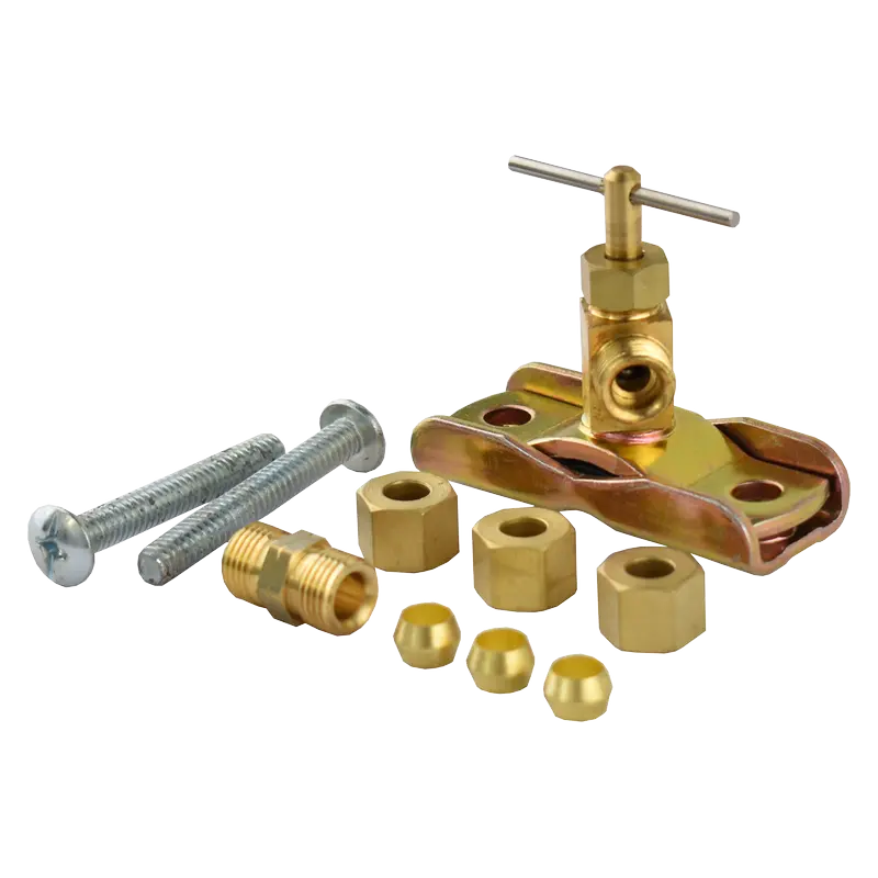 CSV2LL Self tapping saddle valve with 1/4" compression outlets. Choice Manufactured Parts