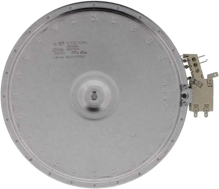 RS975D25 Range Dual Radiant Surface Element Replaces 316555800, WPW10275049 Exact Replacement Parts
