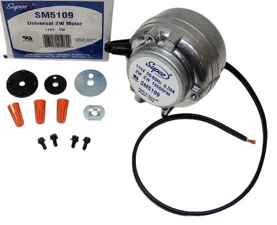 Supco SM5109 Refrigerator Condenser Fan Motor Replaces 833697, W10822259, WX4X990  Parts-O-Matic