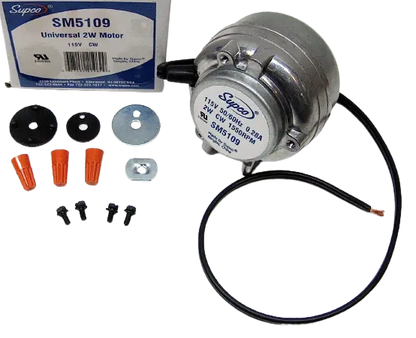 Supco SM5109 Refrigerator Condenser Fan Motor Replaces 833697, W10822259, WX4X990  Parts-O-Matic