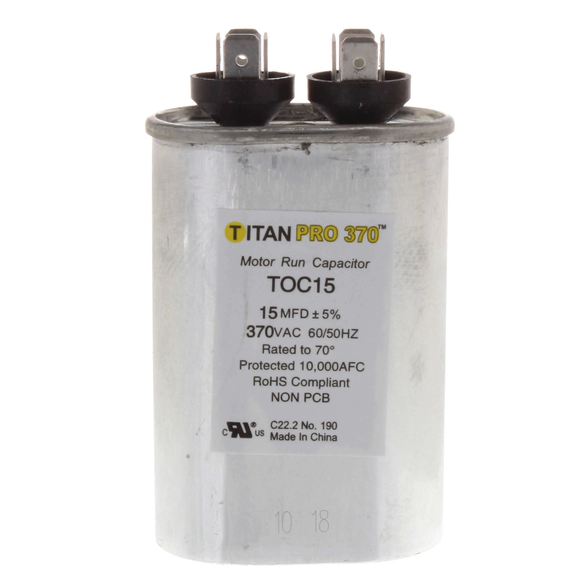 TOC15 Titan Pro 370 Capacitor Oval 15 MFD  Parts-O-Matic