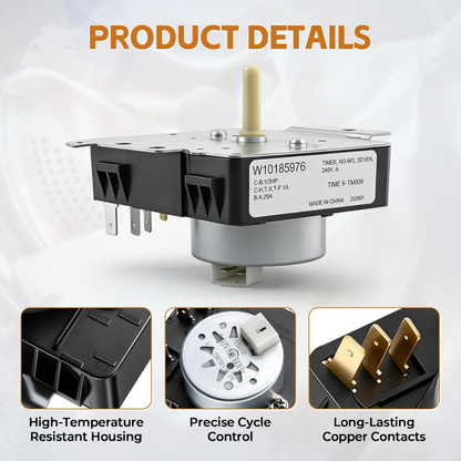 XPARTCO W10185976 Dryer Timer Replaces WPW10185976
