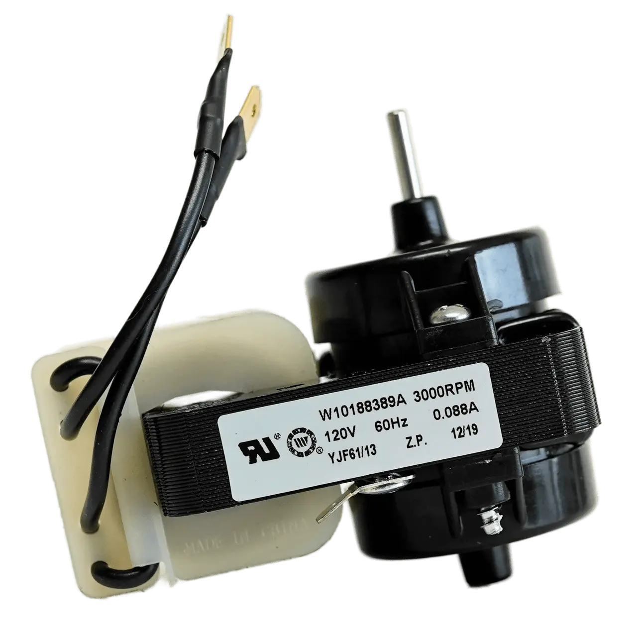 W10188389CM Refrigerator Evaporator Fan Motor Replaces WPW10188389  Parts-O-Matic