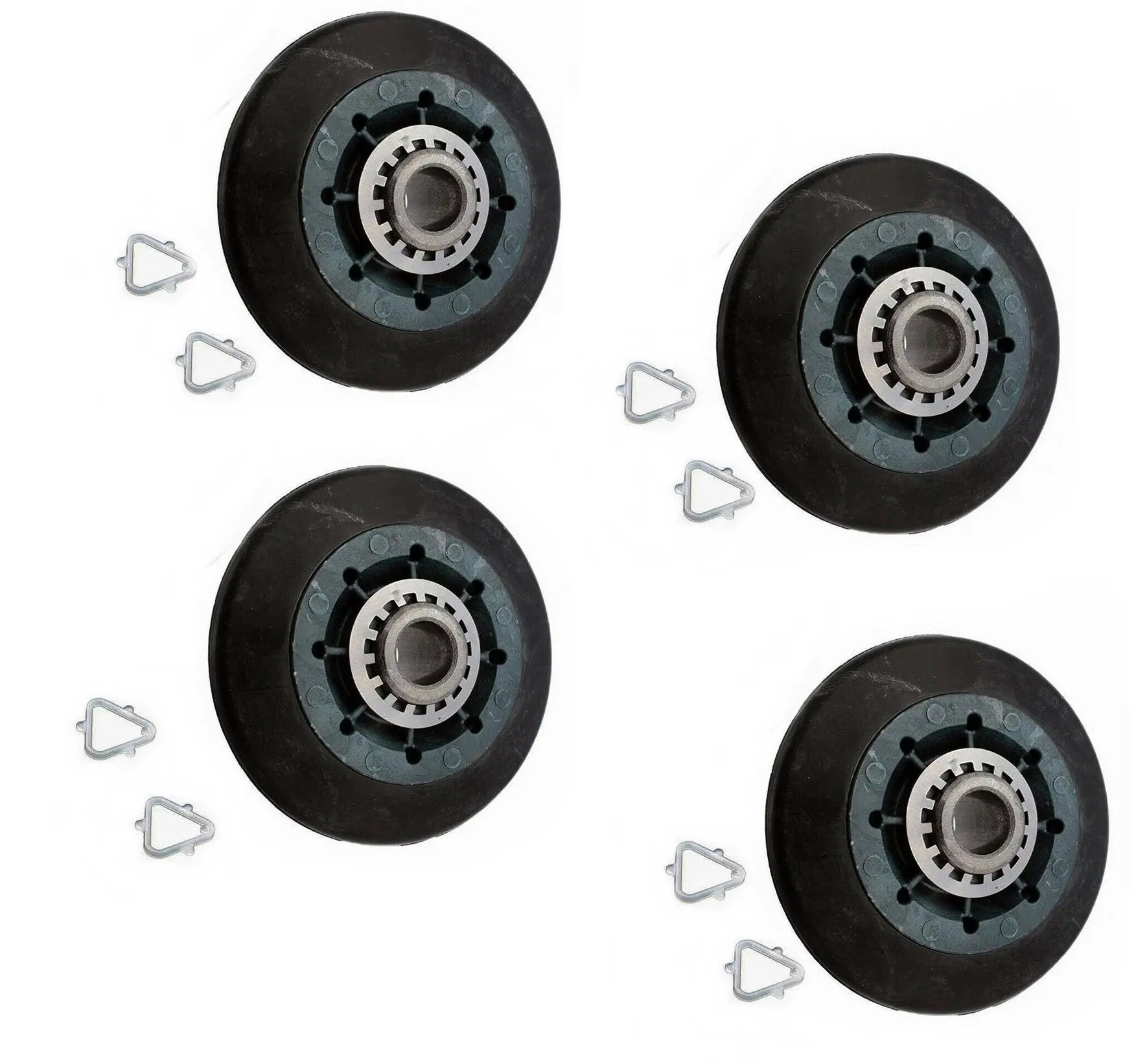 (4 Pack) ERP W10314173 Dryer Drum Roller Replaces WPW10314173  Parts-O-Matic