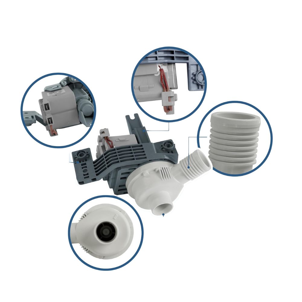 XPARTCO W10581874 Washer Drain Pump Replaces WPW10581874  Parts-O-Matic