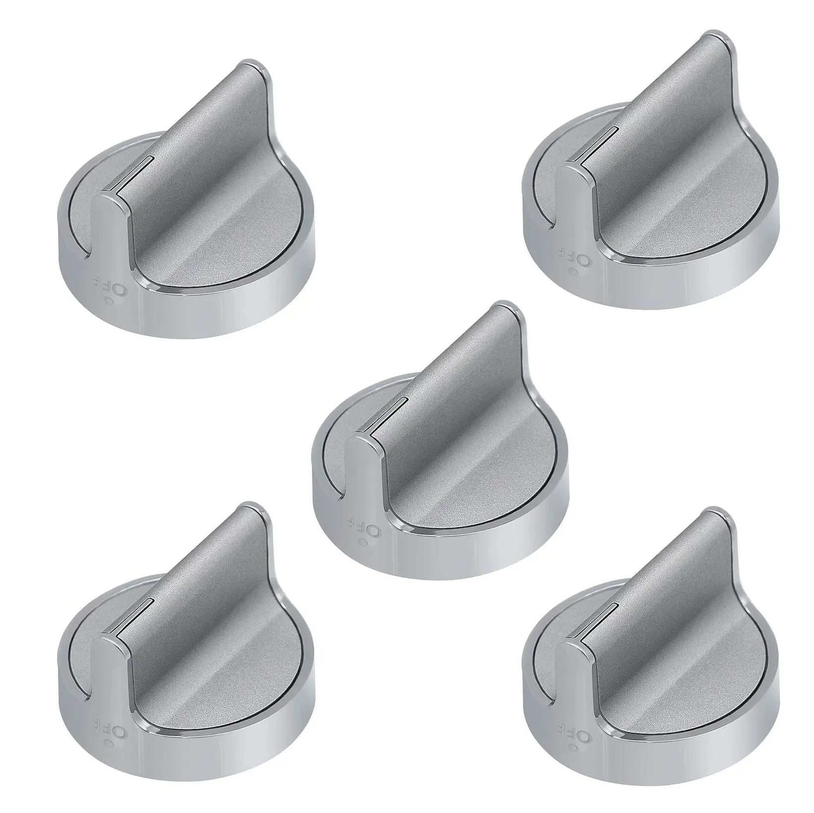 (5 Pack) ERP W10766544 Surface Burner Control Knob Exact Replacement Parts