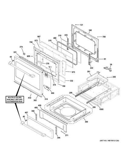 WB10X26769 Oven Genuine Door Hinge  Parts-O-Matic