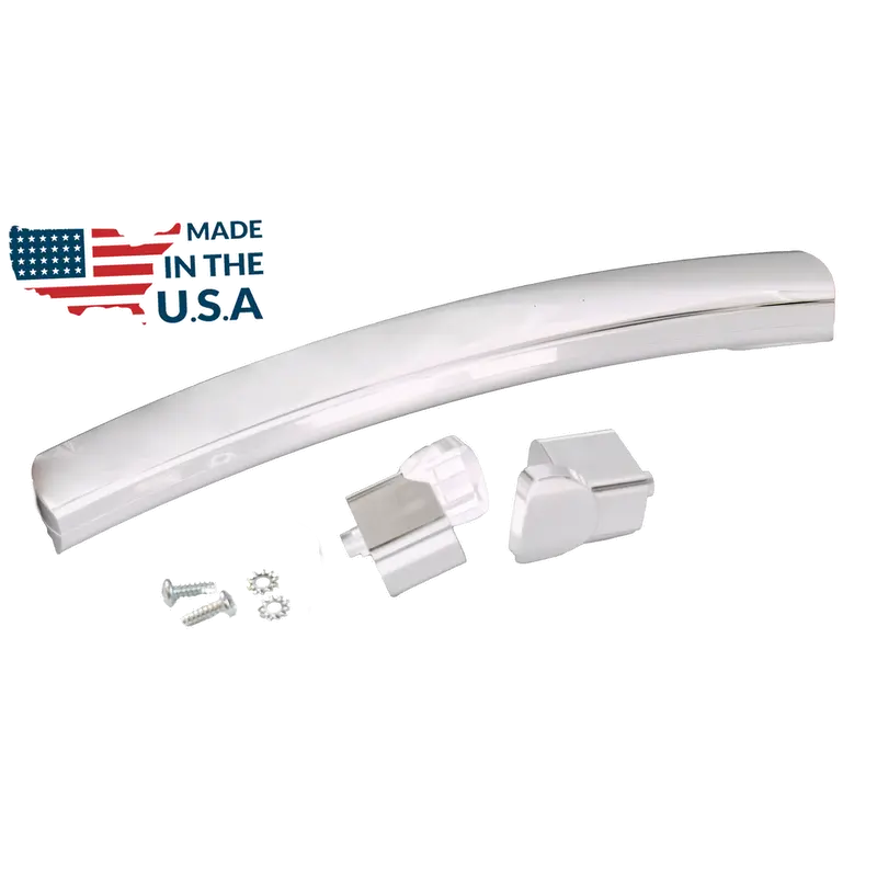 WB15X10276CM Microwave Door Handle Kit (White) Replaces WB15X10276, WB06X10943  Parts-O-Matic