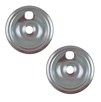 (2 Pack) WB31X5011CM 8" Burner Drip Pan Replaces WB31X5011  Parts-O-Matic