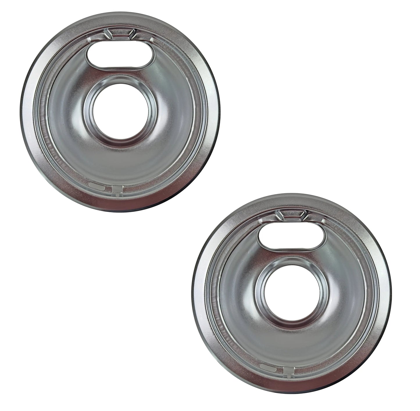 (2 Pack) WB32X107CM 6" Burner Drip Pan Replaces WB32X107  Parts-O-Matic