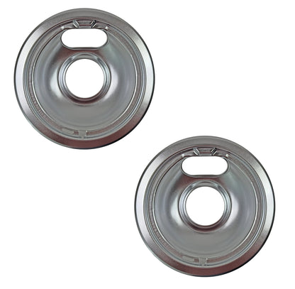 (2 Pack) WB32X107CM 6" Burner Drip Pan Replaces WB32X107  Parts-O-Matic