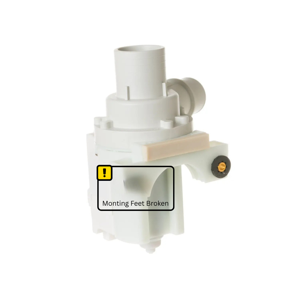 WH23X10040 Washer Genuine OEM Drain Pump (Open Box - Mounting Feet Broken)