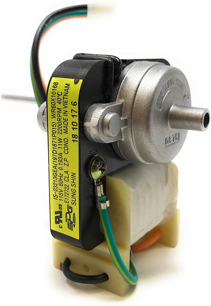 WR60X10168CM Refrigerator Condenser Fan Motor Replaces WR60X10168 Choice Manufactured Parts