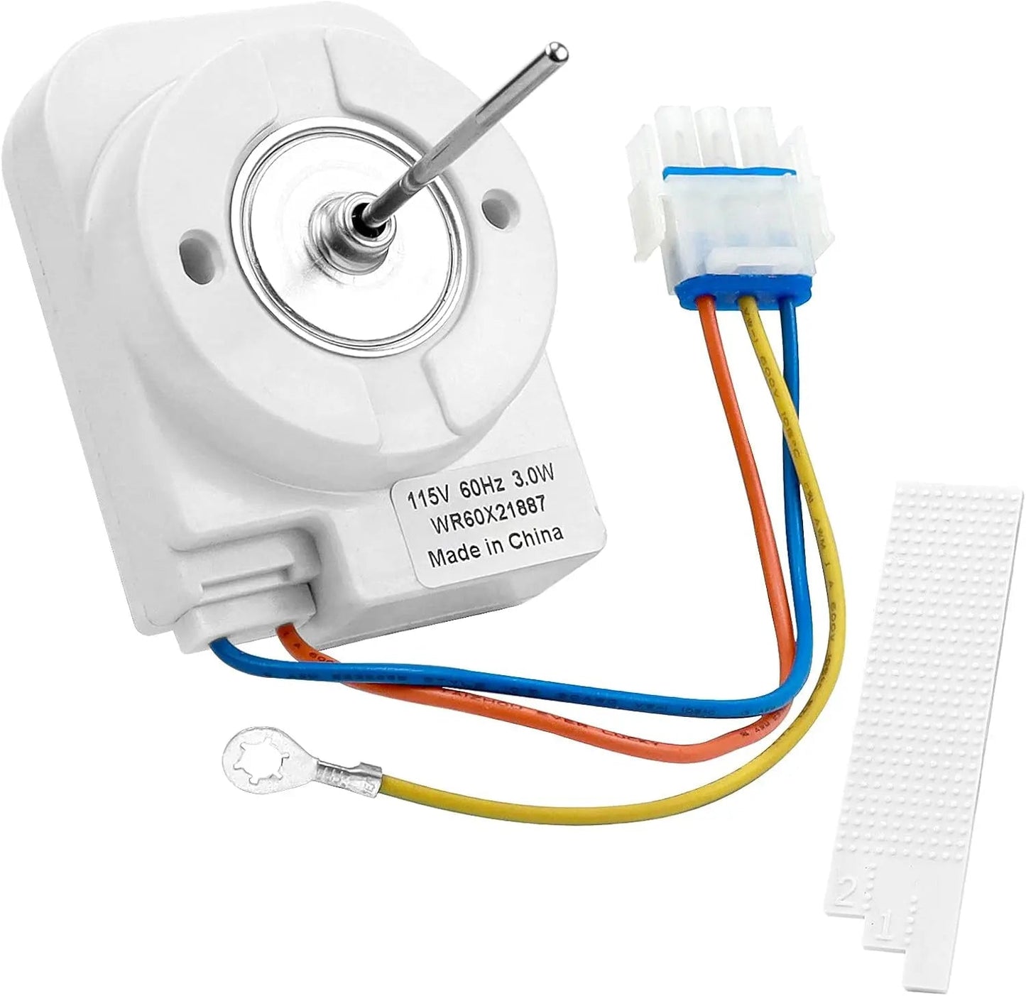 WR60X21887CM Refrigerator Evaporator Fan Motor Replaces WR60X21887  Parts-O-Matic