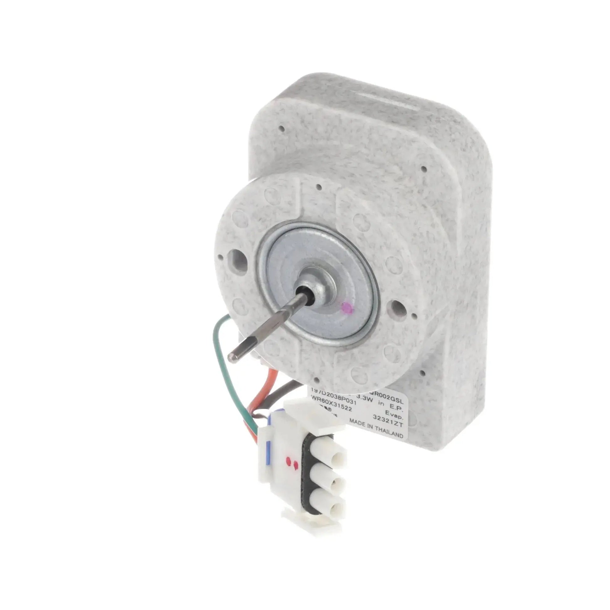 WR60X31522 Refrigerator Genuine OEM Evaporator Fan Motor  Parts-O-Matic