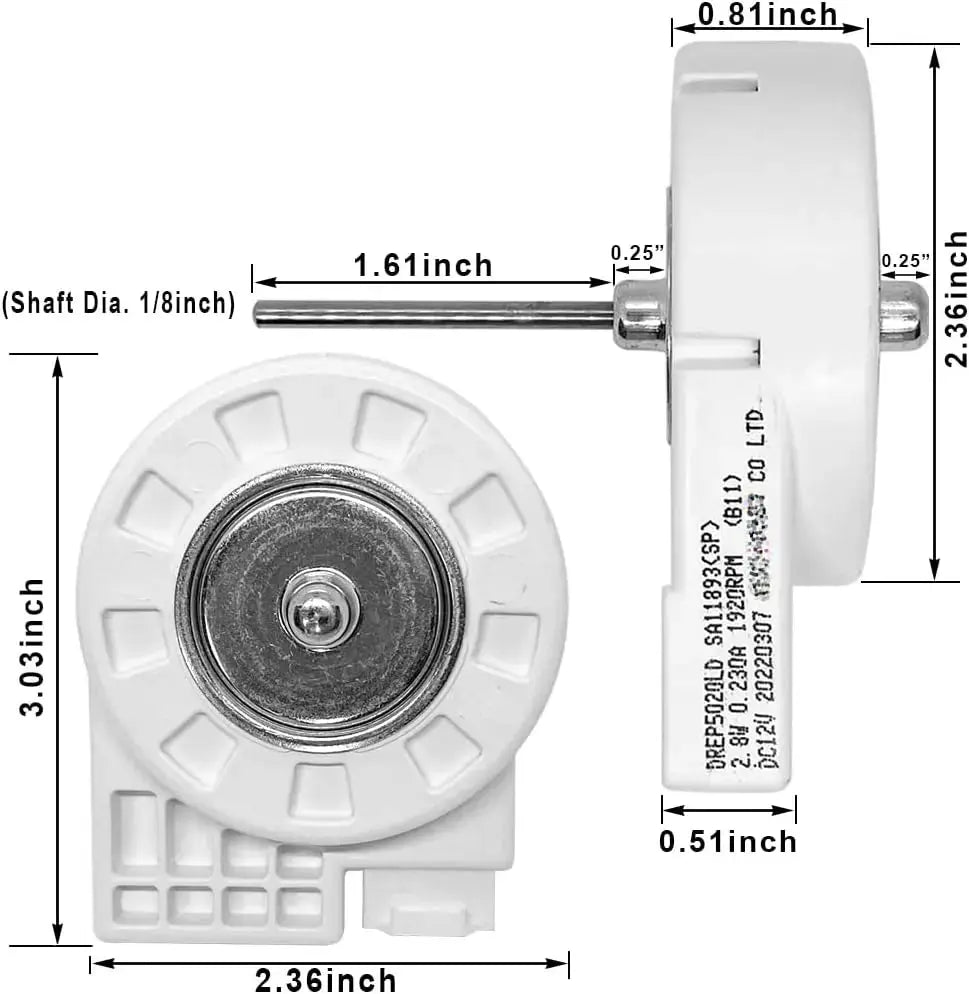 XPARTCO DA31-00146J Refrigerator Evaporator Fan Motor  Parts-O-Matic