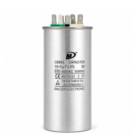 XPDC35X5-450R HVAC ROUND DUAL RUN CAPACITOR | 35+5 MFD 450 Volts  Parts-O-Matic