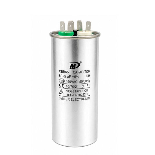 XPDC80X5-450R HVAC ROUND DUAL RUN CAPACITOR | 80+5 MFD 450 Volts  Parts-O-Matic
