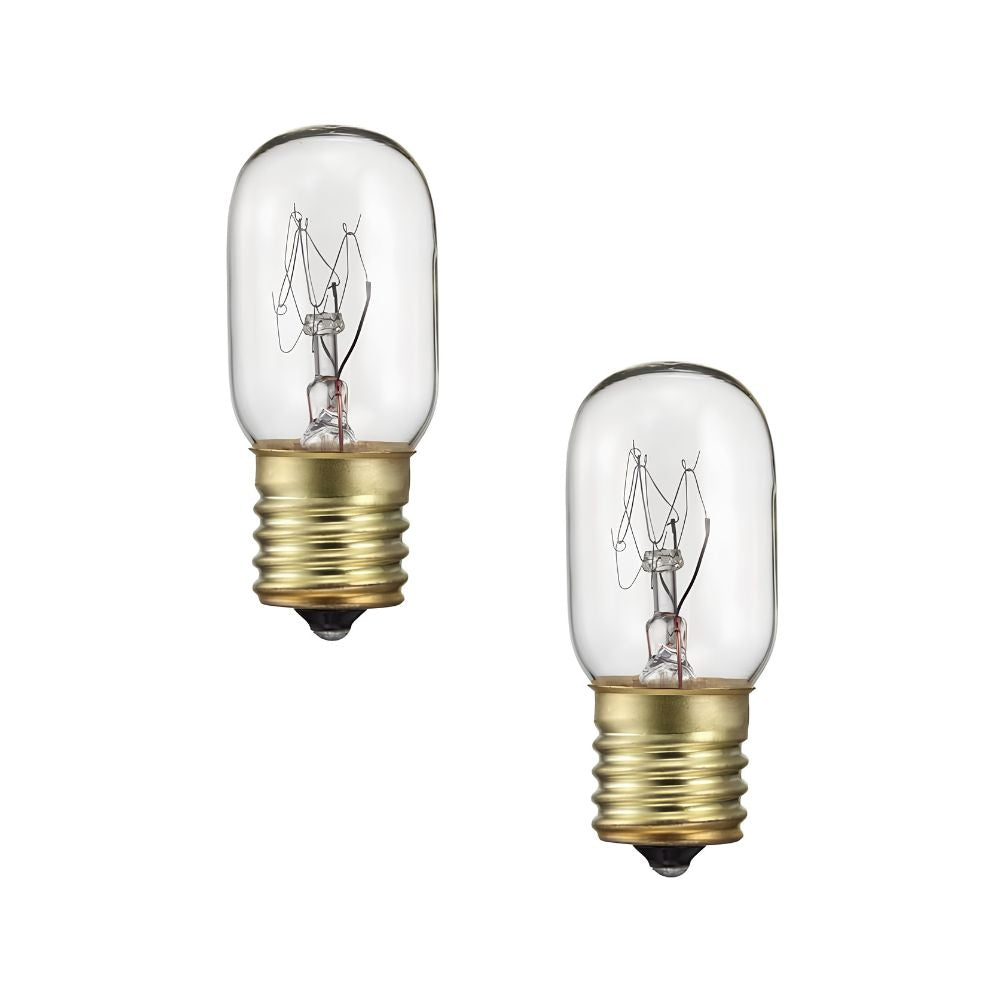 (2 Pack) XPIBE1740 Microwave Light Bulb (40W) Replaces 8206232A, WB25X10030  Parts-O-Matic