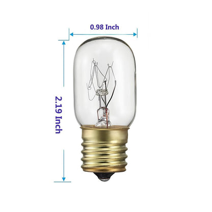 (2 Pack) XPIBE1740 Microwave Light Bulb (40W) Replaces 8206232A, WB25X10030  Parts-O-Matic