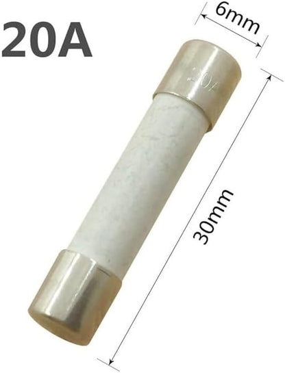 EXP20A Ceramic Line Fuse, Fast Blow, 20A