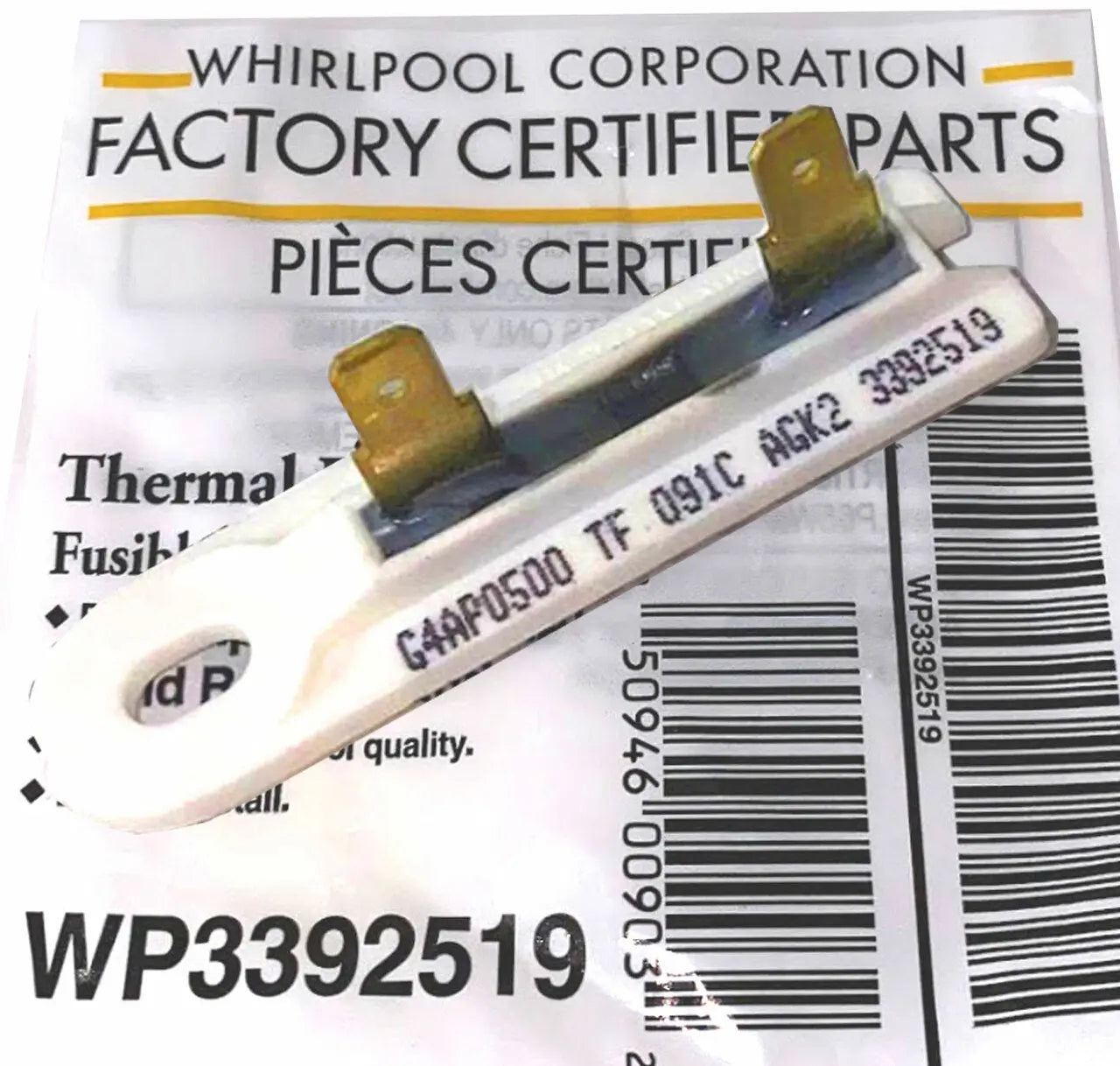 WP3392519 Genuine OEM Dyer Thermal Fuse Exact Replacement Parts