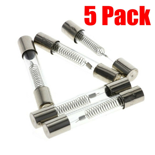 (5 Pack) XP5KV09A Microwave Line Fuse 900mA (0.9A), 5Kv